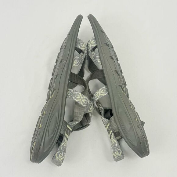 Chaco Z/Volv 2 Gray Green Tribal Strap Lightweight Performance Sandals - Picture 8 of 15
